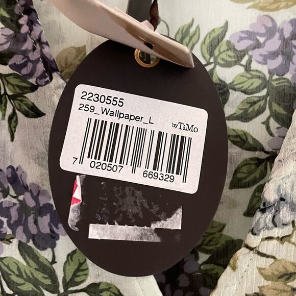 ByTimo Ruffle Chiffon Wallpaper Floral Print Mini Dress Size Large NWT - Picture 6 of 7